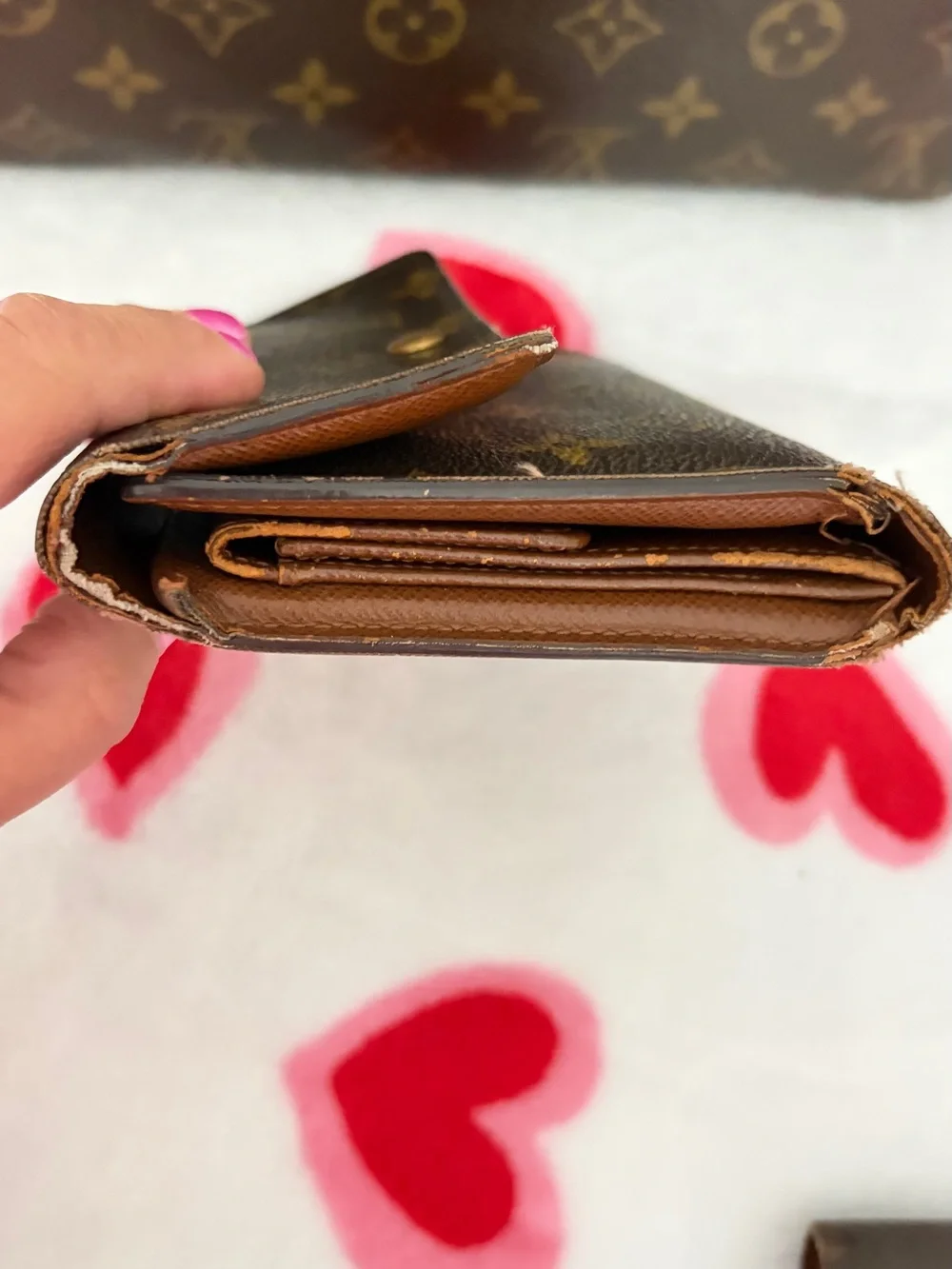 Louis Vuitton Monogram Canvas Trifold Wallet in Brown and Gold